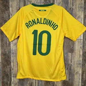 Brazil 2010 WC Home Soccer Jersey RONALDINHO #10 Nike Men’s Large - Picture 1 of 11