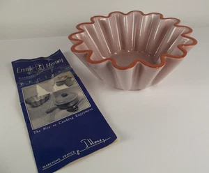 Vintage Emile Henry Frankreich Keramik Brioche Form gewellter geraffter Rand Servierschale - Bild 1 von 10