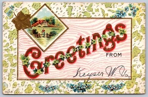 K29/ Keyser West Virginia Postcard c1910 Greetings from Keyser W Va 131 - Picture 1 of 4