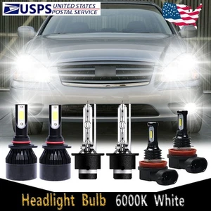 For Acura MDX 2007-2011 2012 2013 HID 6× LED Headlight Bulbs Hi/Lo+Fog Light Kit - Picture 1 of 18