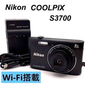 Nikon COOLPIX S3700 schwarz Digitalkamera 8-fach optischer Zoom WLAN kompakt - Bild 1 von 12