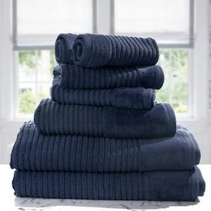 NEW Jenny Mclean Royal Excellency Towel Navy Set 7pce - Picture 1 of 2