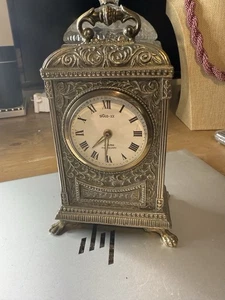 Vintage siGlo - xx Ornate Note Gilded Footed Alarm Clock Japan - needs attention - Picture 1 of 19