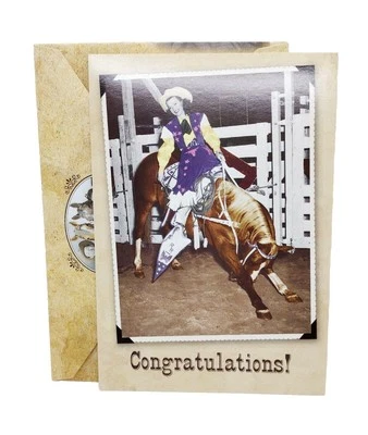 Dale Evans 2002 Leanin Tree Happy Trails Congratulations Style #2 Card/Envelope - Image 1 of 4
