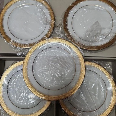 "Juego de 5 platos de pan legendario Noritake Crestwood Gold 4167, 6 3/8""" - Imagen 1 de 4