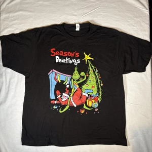 Neu Wrestling T-Shirt Seasons Beatings Grinch Santa Weihnachten Gr. XL WWE AEW - Bild 1 von 5