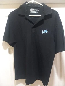 Cutter & Buck CB DryTec Cotton+ Detroit Lions Blac Short Sleeve Polo Smal~ Used - Picture 1 of 4