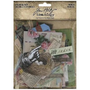 Tim Holtz Idea-ology Ephemera Pack 102 piezas - Memorias - Imagen 1 de 2