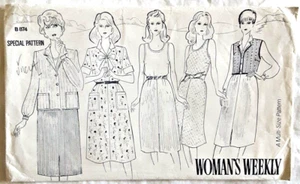 Vintage Sewing Pattern Woman's Weekly B874 Jacket, Skirt Camisole Bolero Uncut - Picture 1 of 3