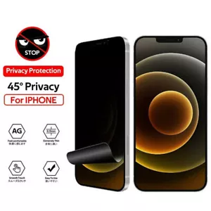 Anti-Spy Hydrogel Film for IPhone 16 15 Pro Max 14 Soft Privacy Screen Protector - Picture 1 of 14