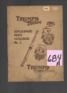 Triumph 1956 Terrier Tiger Cub Replacement Parts #684B or 648A - Imagen 1 de 2