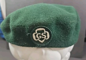 Vintage Girl Scout Hat 100% Wool Made in France W/Patch Size Lg. - Picture 1 of 6