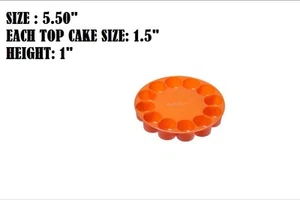 Mini cupcake de silicona líquida de 5 1/2 pulgadas para hornear magdalenas chocolate molde naranja - Imagen 1 de 2