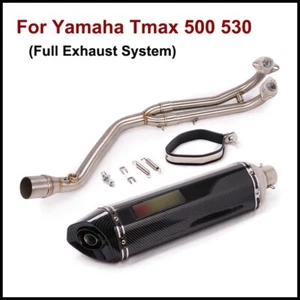 Full Exhaust System for Yamaha TMAX500/530 Header Link Exhaust Pipe Slip On - Picture 1 of 7