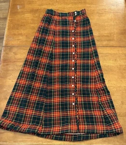 Falda de lana a cuadros vintage Chequers Lumberjack 11/12 años 80 - Imagen 1 de 4