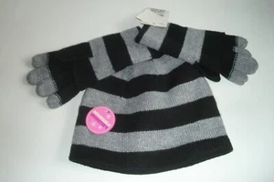 Juego de sombreros y guantes para niñas sombrero reversible talla única - Imagen 1 de 2