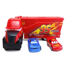 Disney Pixar Cars 3 Lightning McQueen & No.19 & Truck Set Diecast Metal Toy Car