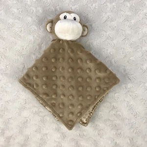 The Children's Place Bundles Monkey Lovey Security Blanket Tan Brown Minky Dot - Picture 1 of 7