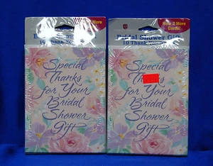 Tarjetas de agradecimiento de ducha nupcial, 20 tarjetas con sobres multi tema floral - Imagen 1 de 1