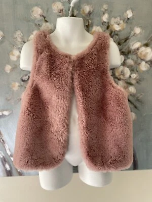 H & M Chaleco Malva Púrpura Imitación Piel Niñas Talla 6x-7 Forro Satinado Lindo, Invierno Usado en Excelente Condición Foto 1 de 4