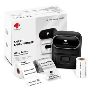 M110 Label Printer Portable Wireless Mobile Thermal Label Receipt Maker Lot - Picture 1 of 14