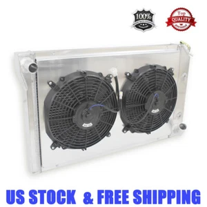 Aluminum Radiator 3 Row For 1977-1982 Chevy Corvette C3 5.7L 5.0L V8 Shroud Fan - Foto 1 di 9