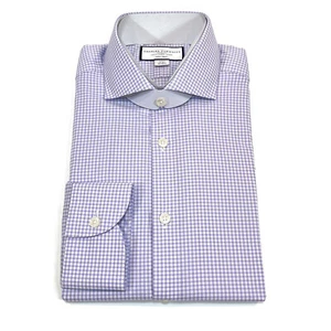 CHARLES TYRWHITT Slim Fit 15/33 Performance Twill Herrenhemd flieder kariert - Bild 1 von 8