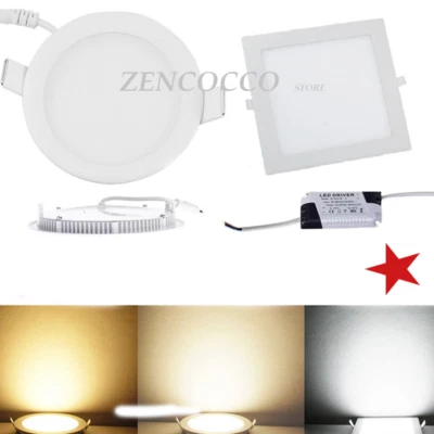 SCONTI FARETTO LED PANNELLO SLIM 3w 6w 12w 18w 25W INCASSO A MOLLE o 1€ catalogo - Immagine 1 di 4