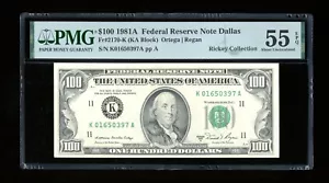 DBR 1981-A $100 Dallas Fr. 2170-K PMG 55 EPQ Serial K01650397A - Picture 1 of 2