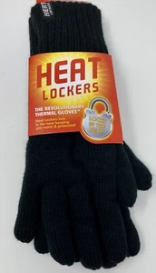 Heat Lockers Gloves Men Thermal Large XL Black Warming Gloves NWT - Picture 1 of 4
