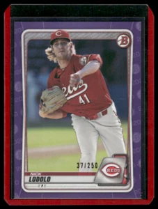 2020 Bowman Draft Purple Nick Lodolo #BD-179 /250 - Bild 1 von 2