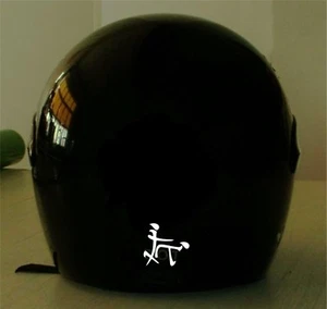 CHINESE FU*KIN GRAPHICS MOTORCYCLE HELMET REFLECTIVE DECAL.2 FOR 1 PRICE - Picture 1 of 2