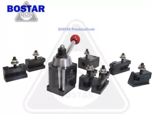 BOSTAR BXA 250-222 Wedge Type Tool Post Set Lathe10-15" W. 2 Extra Tool Holders - Picture 1 of 8