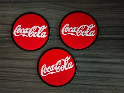 3 pcs CoCA CoLA Coke Soda Patch Embroidered Iron or Sew on Shirt Jacket bag#002 - Image 1 of 4