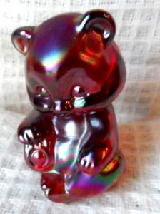Fenton roter Glas Teddybär - Bild 1 von 12