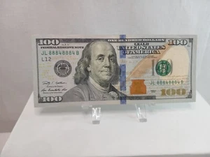 Serie 2009 One Hundred Dollar 100 $ 88848884 Repeater, Binary Federal Reserve Note - Bild 1 von 6