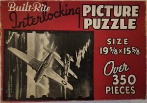 Curtiss-P40 War Hawk, Built-Rite Interlocking Picture Puzzle, Over 350 Pieces