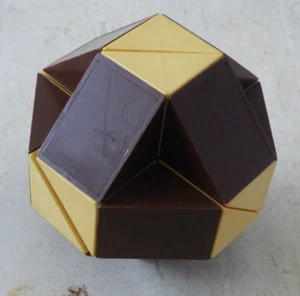 Rubiks Snake Logikspiel Denkspiel Politoys 80er Schlange braun beige Puzzle - Bild 1 von 11