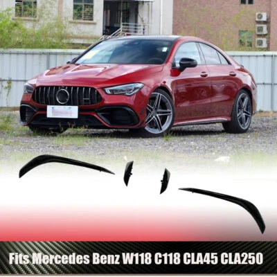 Aletas divisoras de parachoques delantero Canard para Mercedes Benz W118 C118 CLA45 CLA250 20-22 Foto 1 de 4