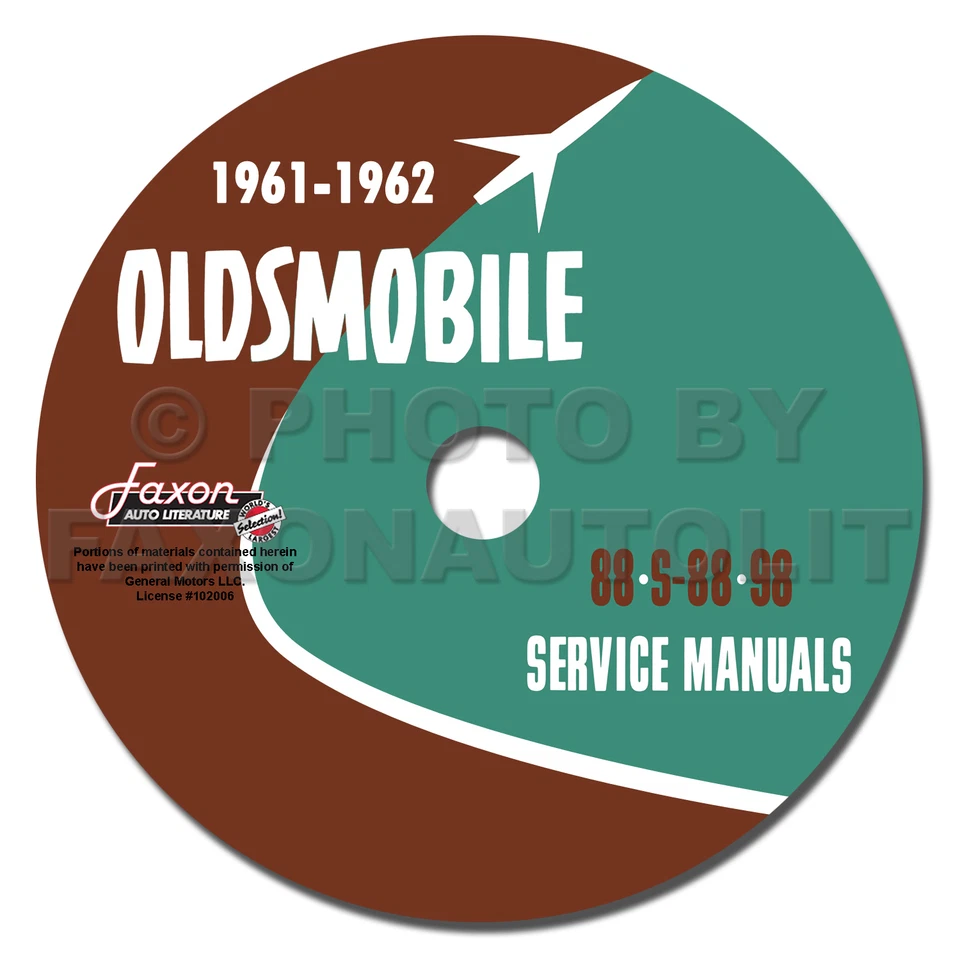 1961 1962 Oldsmobile Tienda Manual CD Olds 88 98 Servicio Reparar Dynamic Super - Imagen 1 de 1