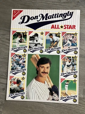 1989 Nabisco New York Yankees Don Mattingly ALL STAR Card Sheet Print 10.5 x 14 - Image 1 of 4