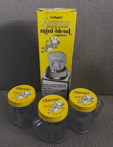 Vintage Osterizer Mini Blend Storage Containers 8 oz Yellow Set of 3 Retro NEW - Picture 1 of 15