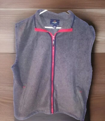 Chaleco polar Ivy Crew Classics para hombre bolsillos con cremallera completa gris rojo cremallera talla XXL Foto 1 de 4