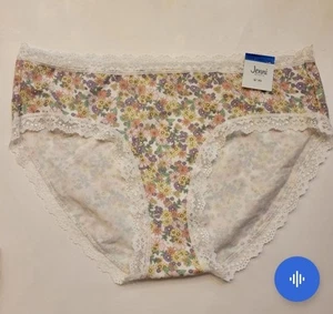 Jenni Damen Spitzenbesatz Hipster Unterwäsche Retro Blumen Panty XL Frühling - Bild 1 von 2