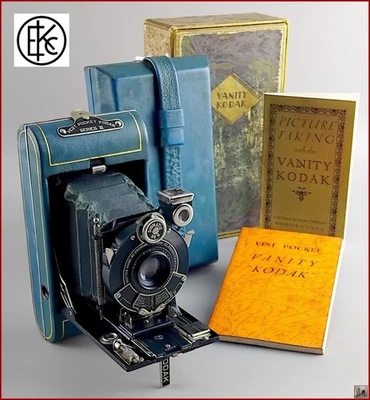 Art Deco Eastman Vanity Kodak Vest Pocket Série III Vert Diomatic N°0 Anastigmat - Photo 1/4