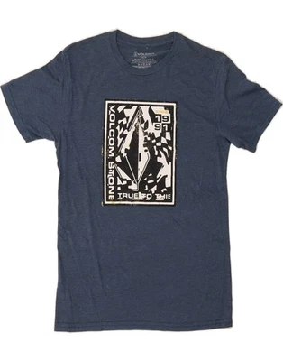 VOLCOM Mens Graphic T-Shirt Top Small Navy Blue Cotton CD09 - Image 1 of 3