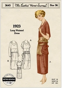 1920er Jahre Flapper Nachmittag/Abend Rock Vintage Nähmuster - Büste 36 - Bild 1 von 3