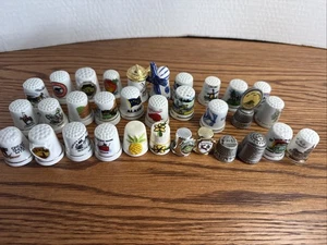 Huge Vintage Lot 32 Thimbles Cities, States, Countries, Destinations - Picture 1 of 5