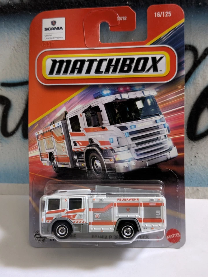 Camión de bomberos Matchbox 1:64 Scania P 360  Foto 1 de 1