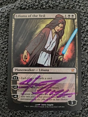 Magic The Gathering Liliana of the Veil Signed & altered by Steve Argyle - Image 1 of 2